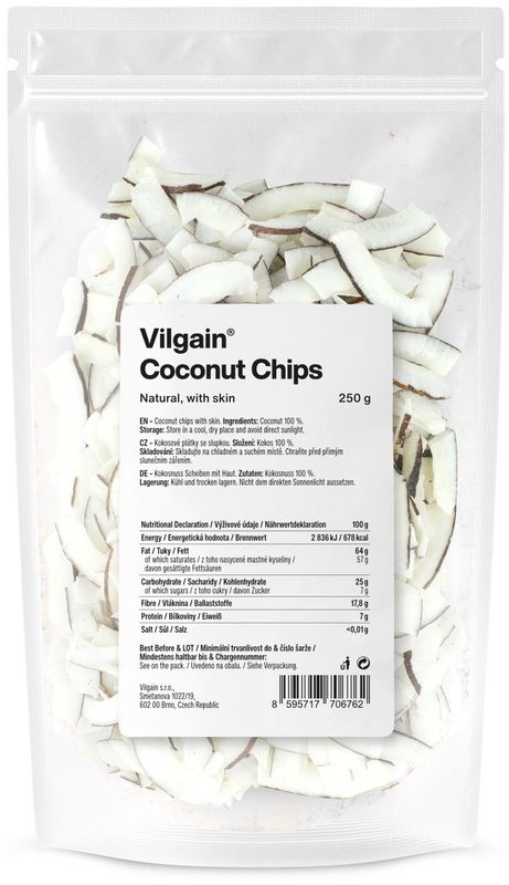 01721a16-9faa-4866-b7ff-946c55021c99 Vilgain Kokosové chipsy se slupkou – 250 g