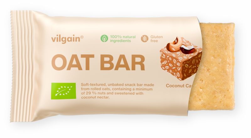 08cafb99-c777-4830-b11b-405b1a6d6c0c-2 Vilgain Oat Bar BIO – kešu a kokos 50 g