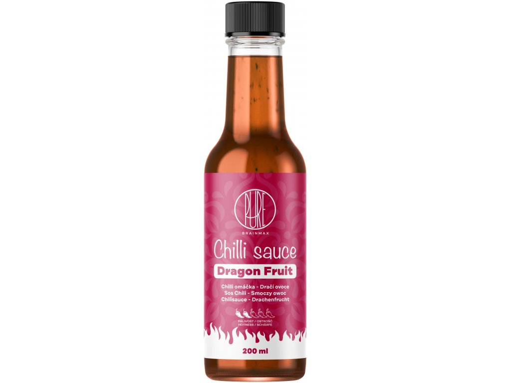 17045_37158-1-chilli-dragon-fruit BrainMax Pure Chilli sauce, Dragon Fruit (chilli omáčka, dračí ovoce), 200 ml