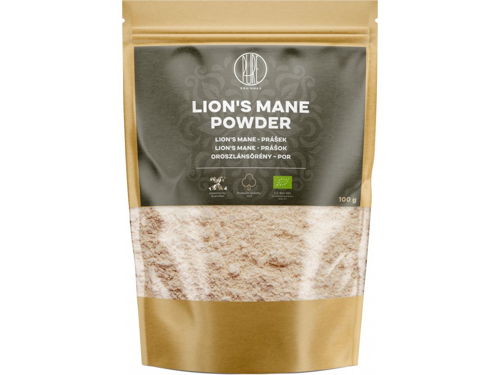 17081_32109-3-vizual-lions-mane-jpg BrainMax Pure Lion's Mane (Hericium) prášek, BIO 100g