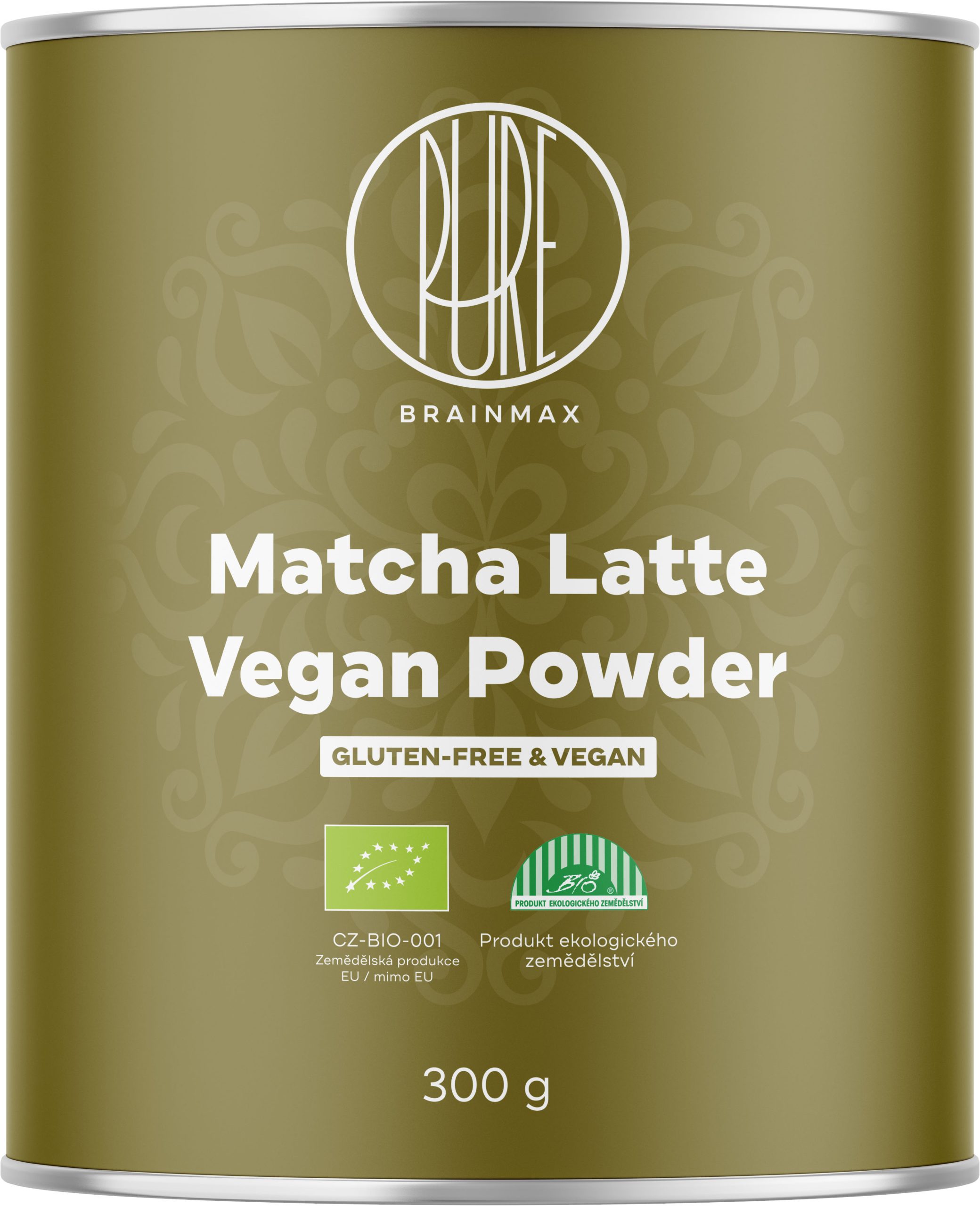 Exclusive Mockups for Branding and Packaging Design BrainMax Pure Matcha Latte Vegan, BIO, 300 g