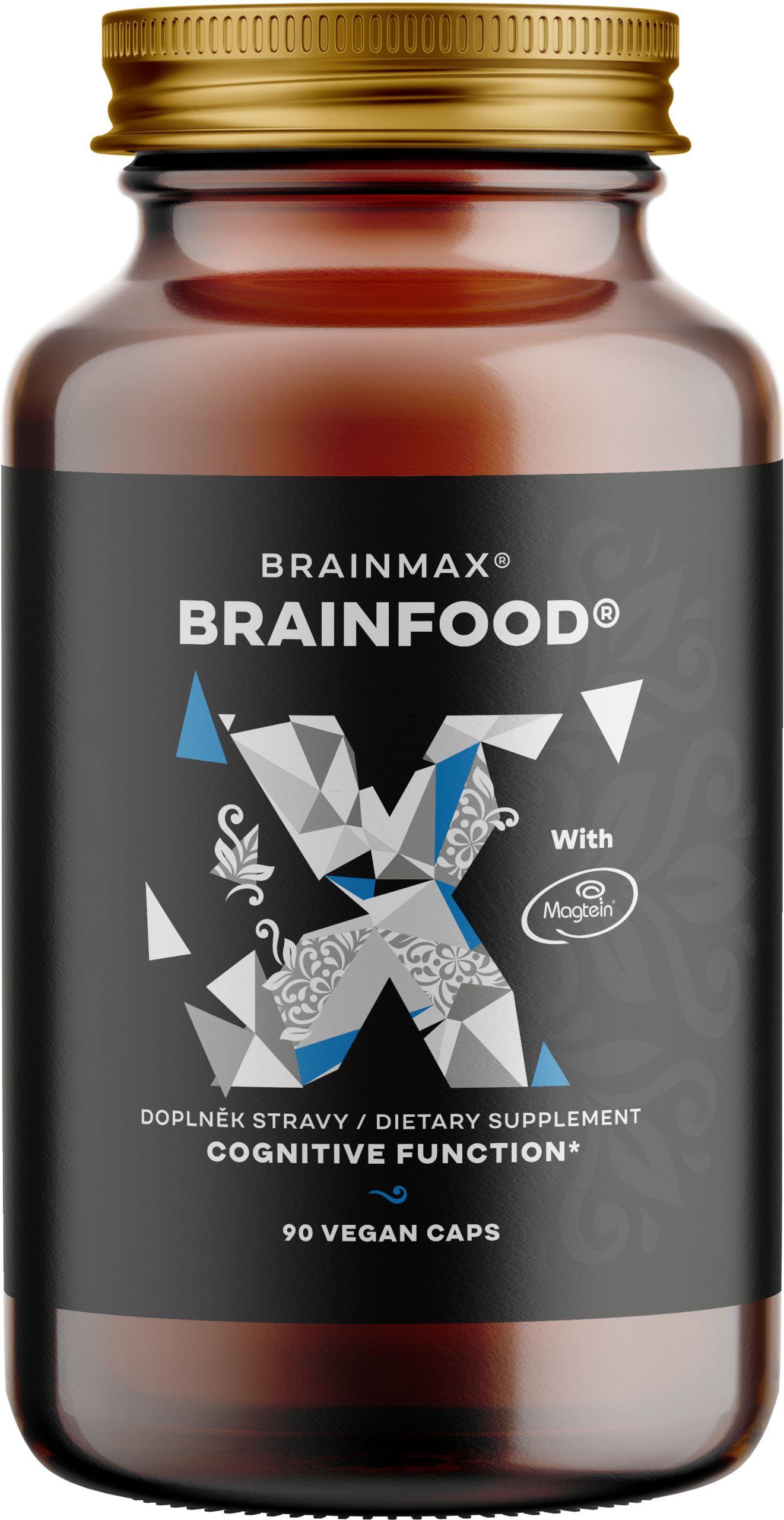 Exclusive Mockups for Branding and Packaging Design BrainMax BRAINFOOD, 90 rostlinných kapslí