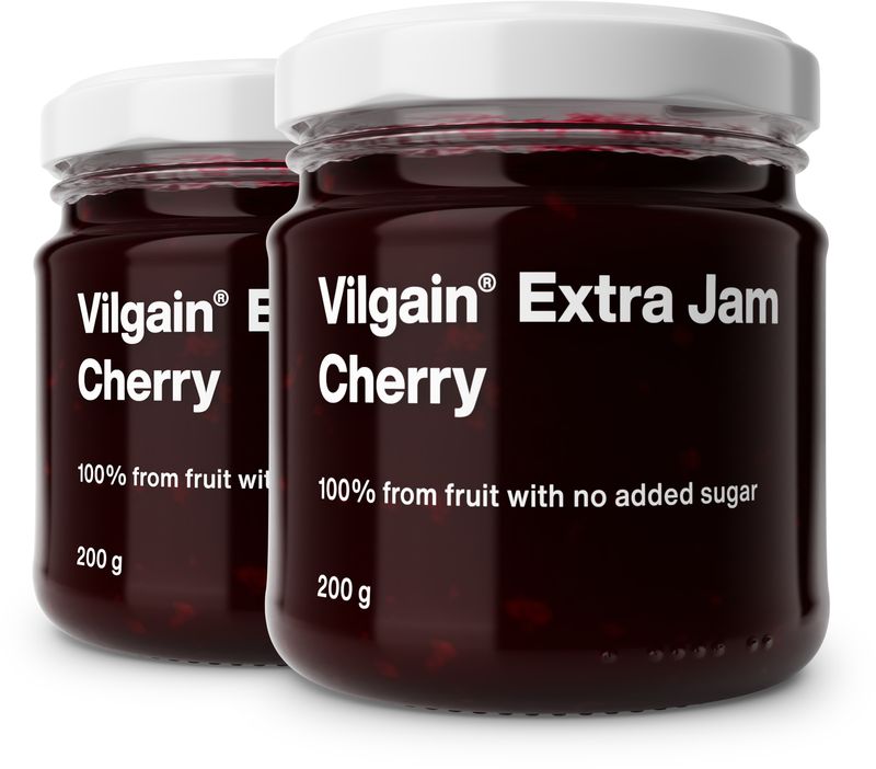3891906f-43cf-422e-ba45-632636a7880f Vilgain Extra džem – 2× třešeň bez přidaného cukru 200 g