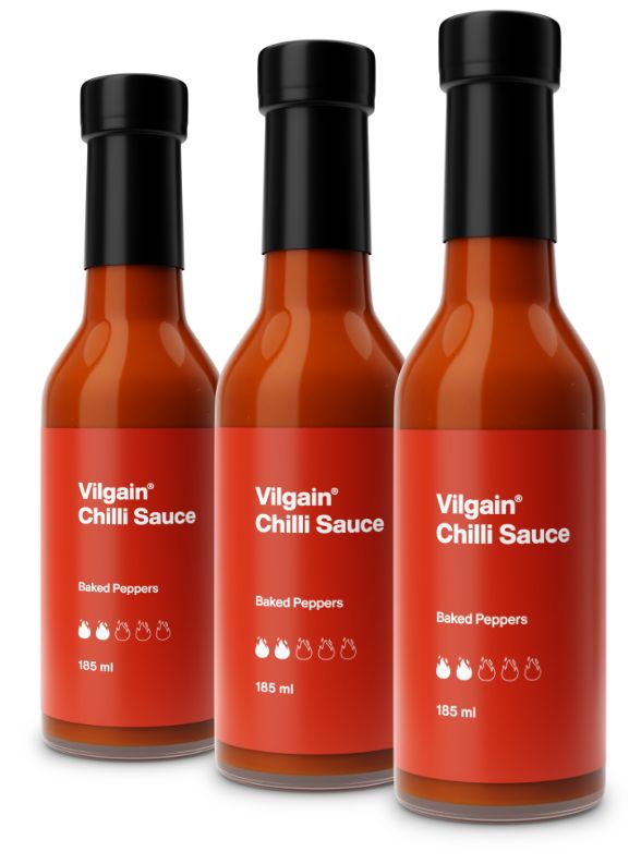 6754bdcc-923b-45f5-a3a9-20fae6237742 Vilgain Chilli omáčka – 3× pečené papriky 185 ml