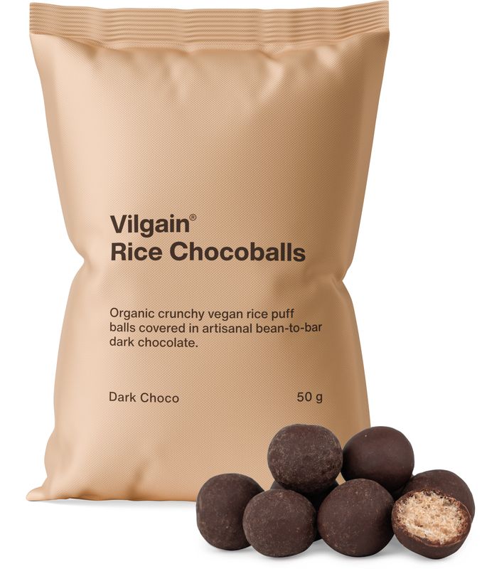 73668f00-8367-4ec6-85a7-1caa71e1bb86 Vilgain Rice Chocoballs BIO – hořká čokoláda 50 g
