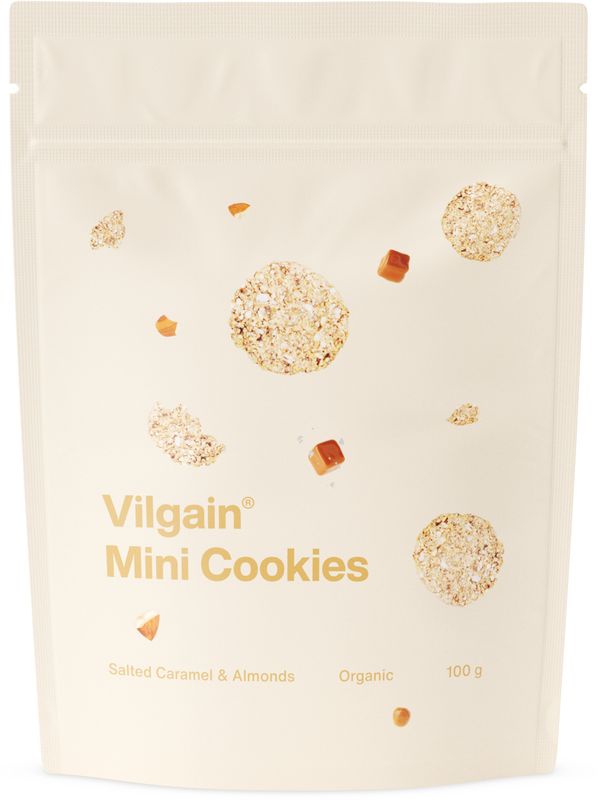 bf1035ed-3686-4709-b6d6-ba9fa697645f Vilgain Mini Cookies BIO – slaný karamel s mandlemi 100 g