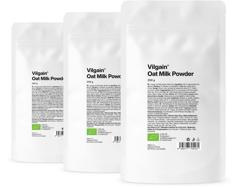 c566576c-1d83-49f6-8501-1a48a1727a28 Vilgain Ovesný nápoj v prášku BIO – 3× 250 g