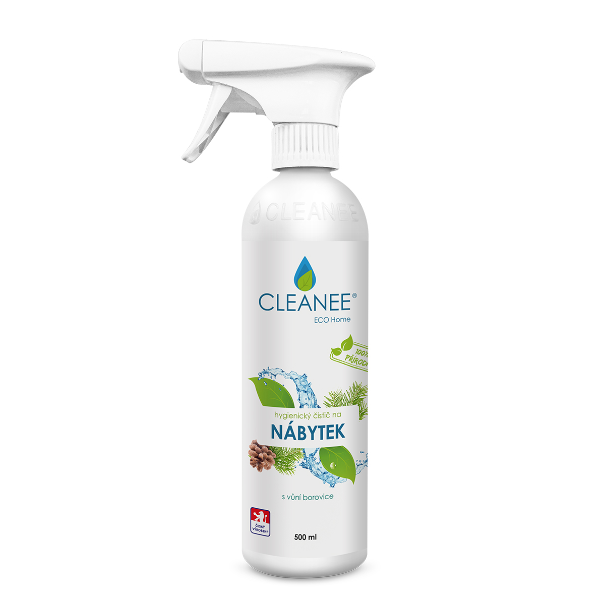 cleanee-eko-hygienicky-cistic-na-nabytek-vune-borovice-500m CLEANEE EKO hygienický čistič na NÁBYTEK vůně borovice 500m