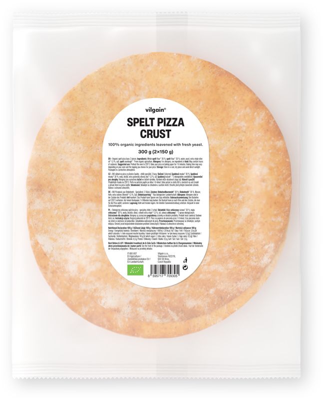 f87e4269-01cd-464a-a2fb-2077d96f48f0 Vilgain Špaldové těsto na pizzu BIO – 300 g (2 x 150 g)