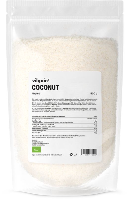 fe5dff68-ecd5-453b-8556-bc022c0b76e7 Vilgain Kokos strouhaný BIO – 500 g