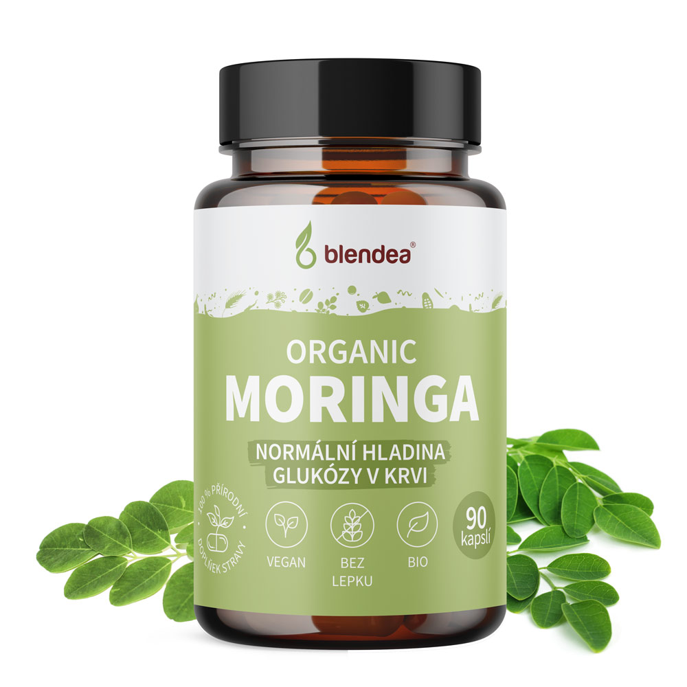 moringa-main Blendea - Moringa BIO Organic 90 kapslí