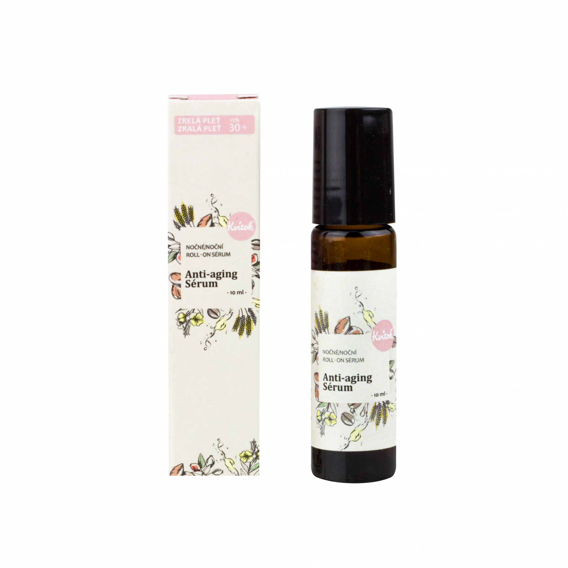 08a22cccce34c554bd0765c6aa8e25a9-Kvitok-Roll-on-serum-antiage-30 Kvitok Noční roll-on sérum pro zralou pleť 30+ (10 ml)