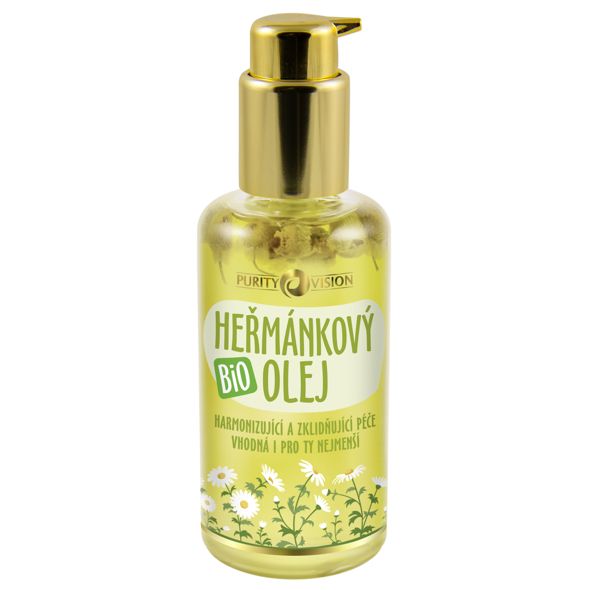 25e0a2aa4ed7f276fc55b5c60cd3d4fb-Bio-Hermankovy-olej-100ml Purity Vision Heřmánkový olej BIO (100 ml) - ideální pro citlivou a problematickou pleť