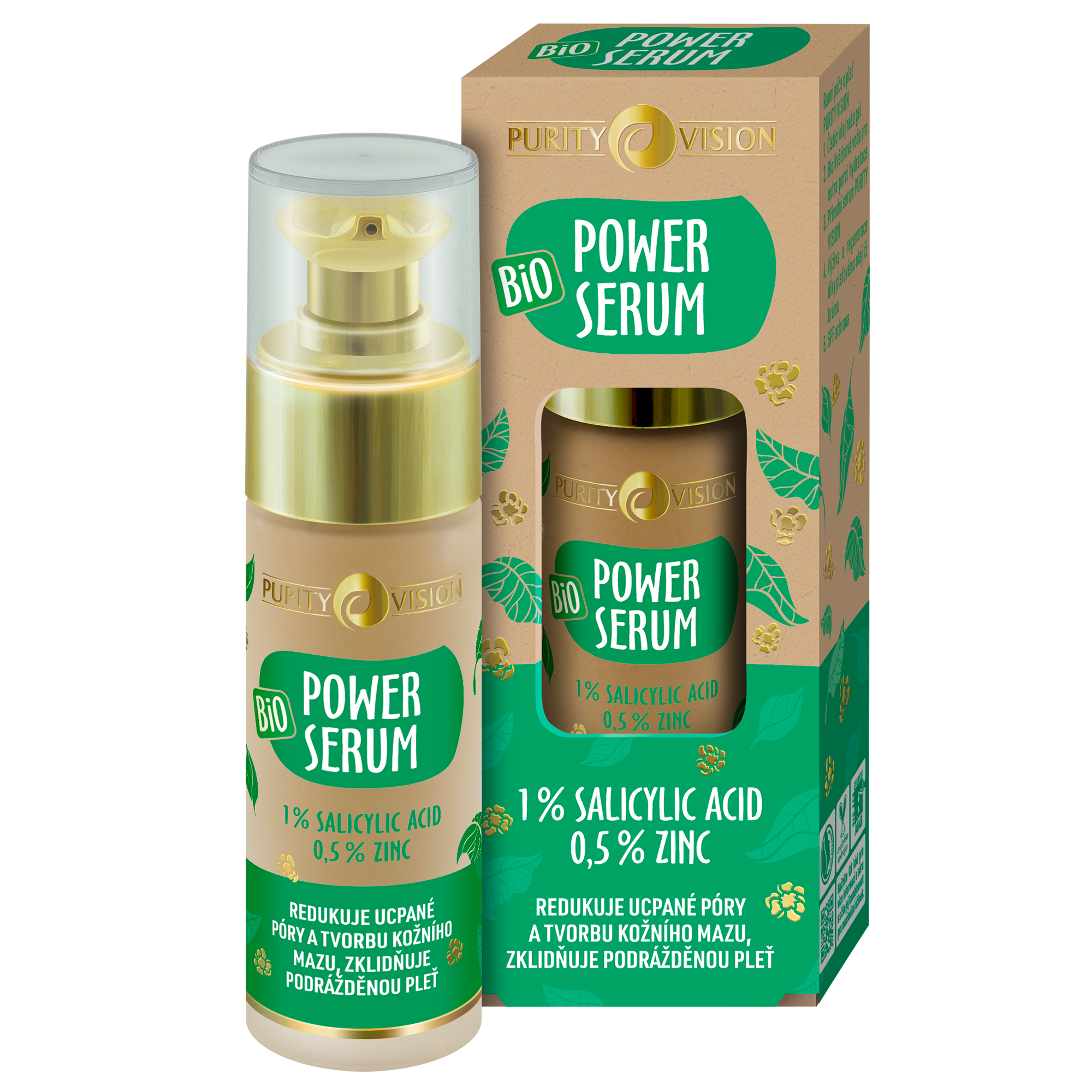 3D_Serum_skl_kr_Powerkopie_1 Purity Vision Pleťové sérum Power (30 ml) - čistí póry a redukuje tvorbu kožního mazu