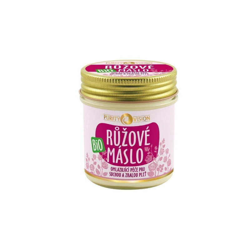 48d87dc25552e3700ddd73a103e7e624-Navrh-bez-nazvu Purity Vision Růžové máslo BIO (120 ml) - pro suchou a zralou pokožku