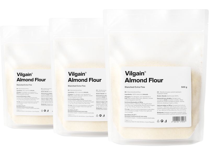 5d0e2524-ab52-47a7-a181-ef22eaf3b96f Vilgain Mandlová mouka extra jemná – 3× 500 g