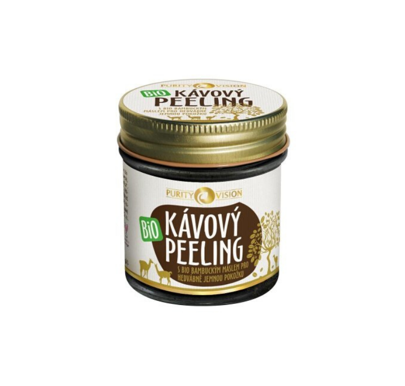 7083ba95131a2fa4480ea04f31367ae8-Navrh-bez-nazvu Purity Vision Kávový peeling BIO - 110 g - pro hedvábně jemnou pokožku
