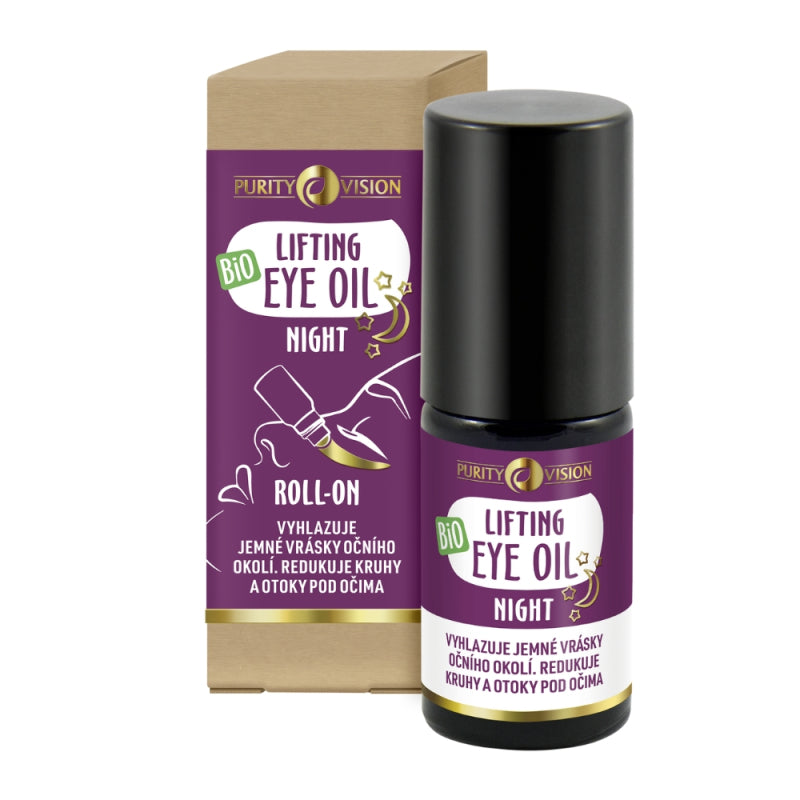 8595572908684 Purity Vision Liftingový roll-on olej na oční okolí (5 ml) - noční - vyhlazuje jemné vrásky a regeneruje oční okolí