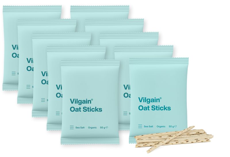 9f98b783-42a7-4a1b-8133-3c0c62371763 Vilgain Oat Sticks BIO – 10× mořská sůl 50 g