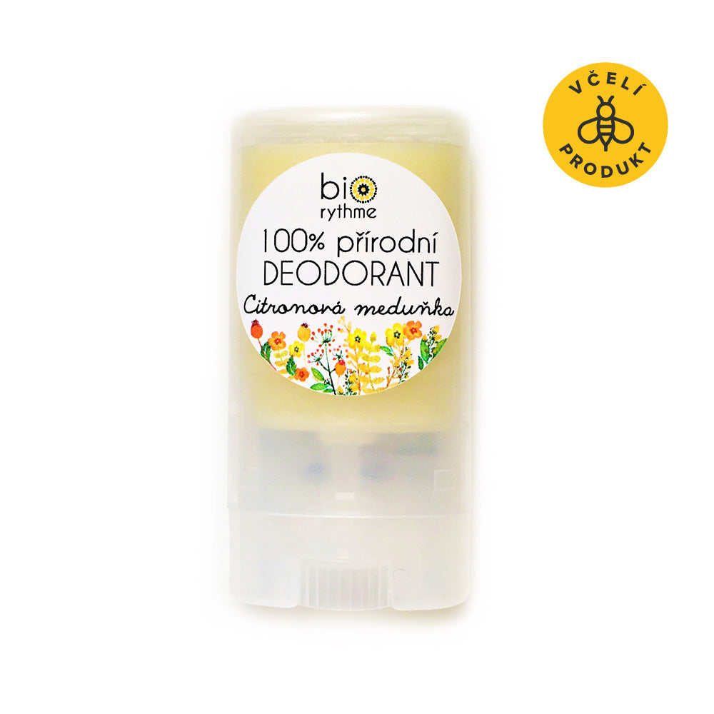 Biorythme15gdeoCitronovamedunkabile_1__ikonka Biorythme Tuhý deodorant Citronová meduňka - 15 g - svěží bylinno-citrusová vůně