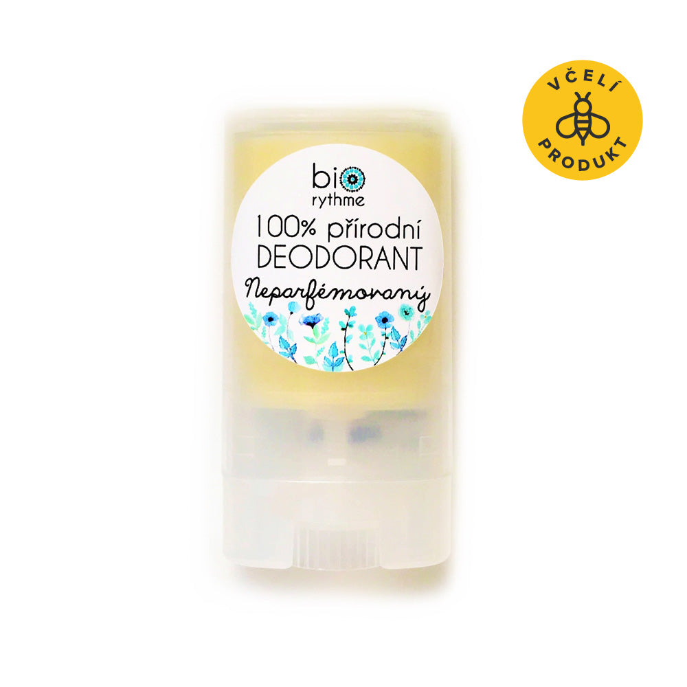Biorythme15gdeoNeparfemovanybile_1__ikonka Biorythme Tuhý deodorant Neparfémovaný - 15 g - bez vůně