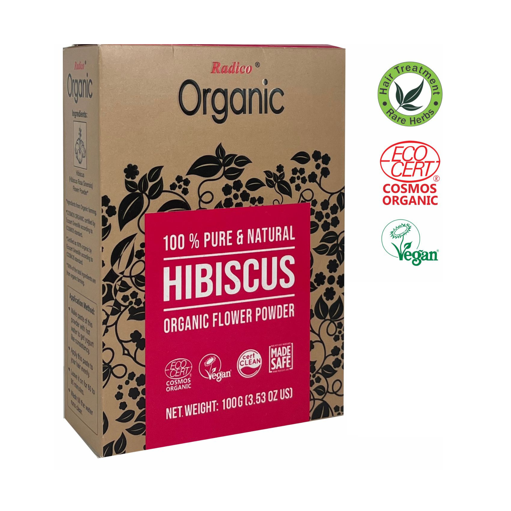 Navrhbeznazvu_7 Radico Bylinná kúra BIO (100 g) - Hibiscus - proti šedivění a vypadávání vlasů