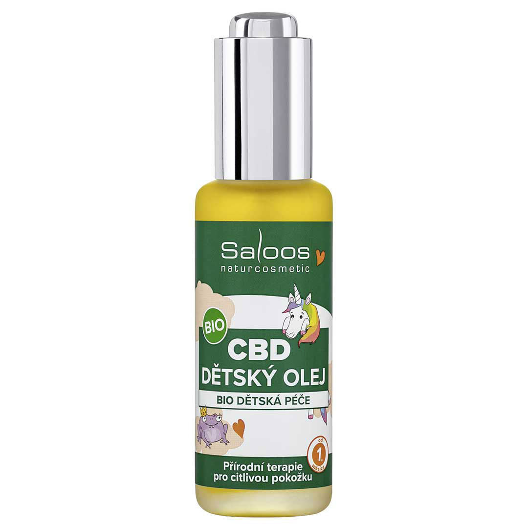 Saloos_CBD_detsky_olej_50ml Saloos Zklidňující dětský olej s konopím BIO (50 ml) - na opruzeniny, krupičku a ekzém