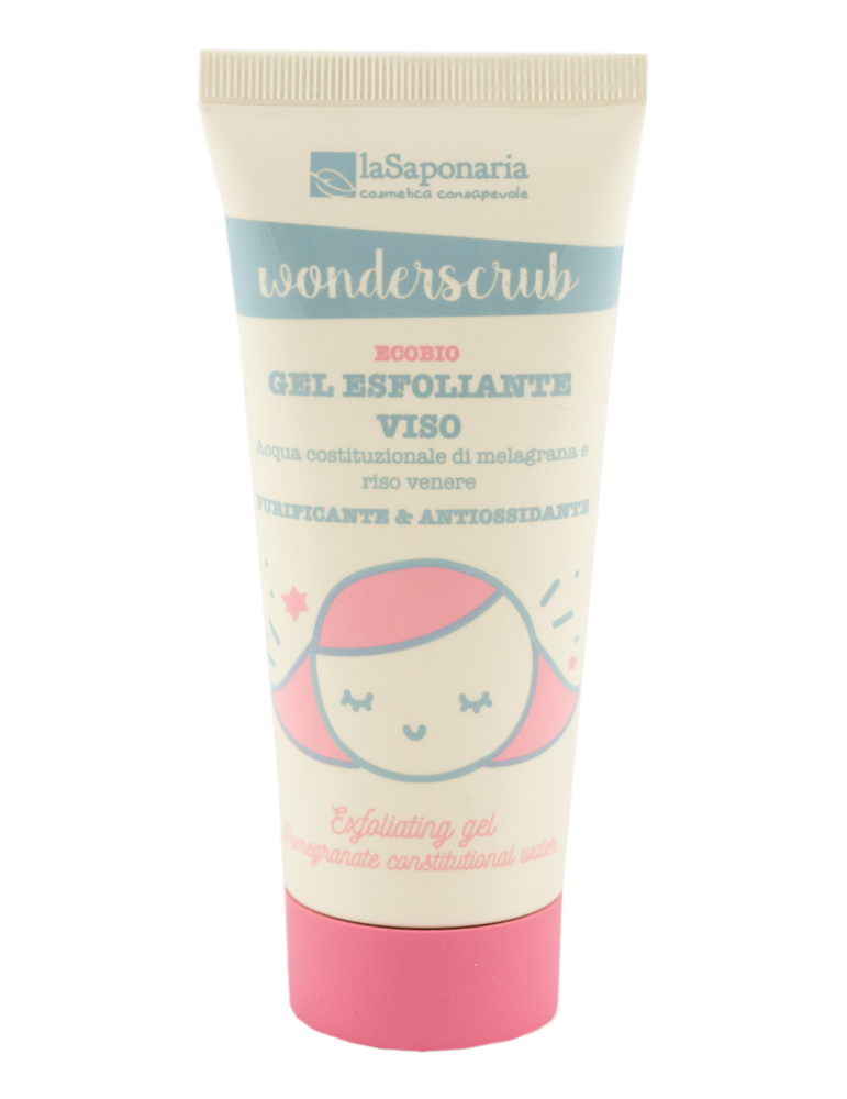 e2e9d54f5a6b6a4bfc7b22cd85798a41-Wonderscrub-esfoliante-viso laSaponaria Peelingový gel na obličej WonderScrub BIO (100 ml)