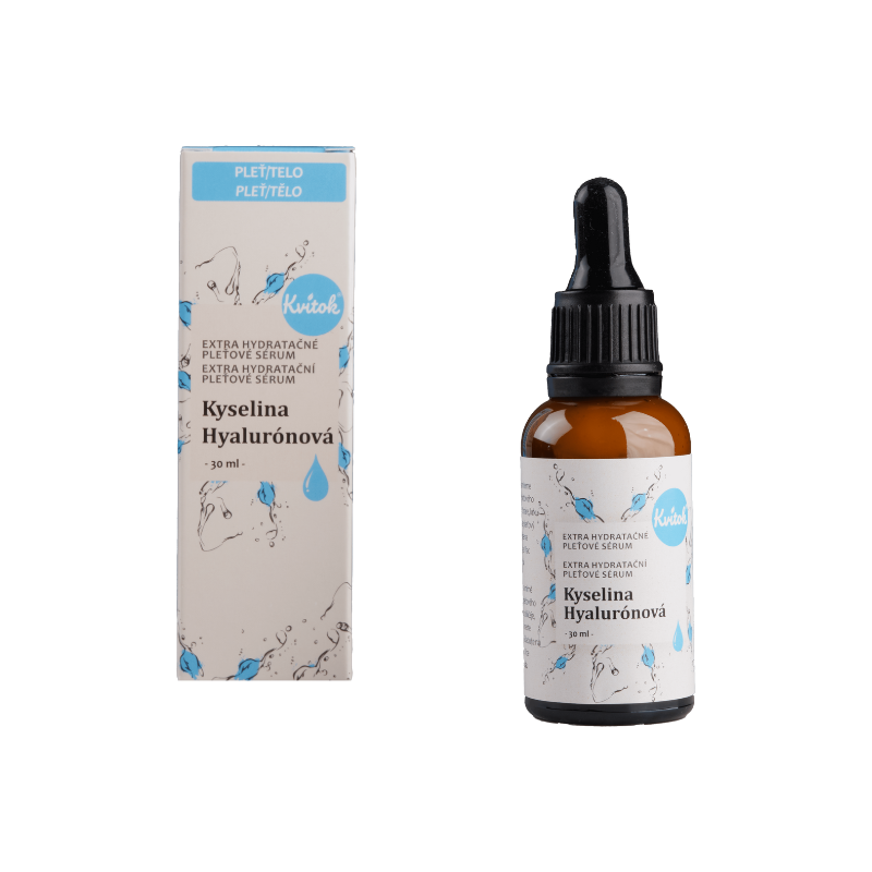 ea5d35fb7aeef9cde0dc3a575576cbda-Navrh-bez-nazvu-2 Kvitok Hydratační pleťové sérum - Kyselina hyaluronová - 30 ml - intenzivní hydratace