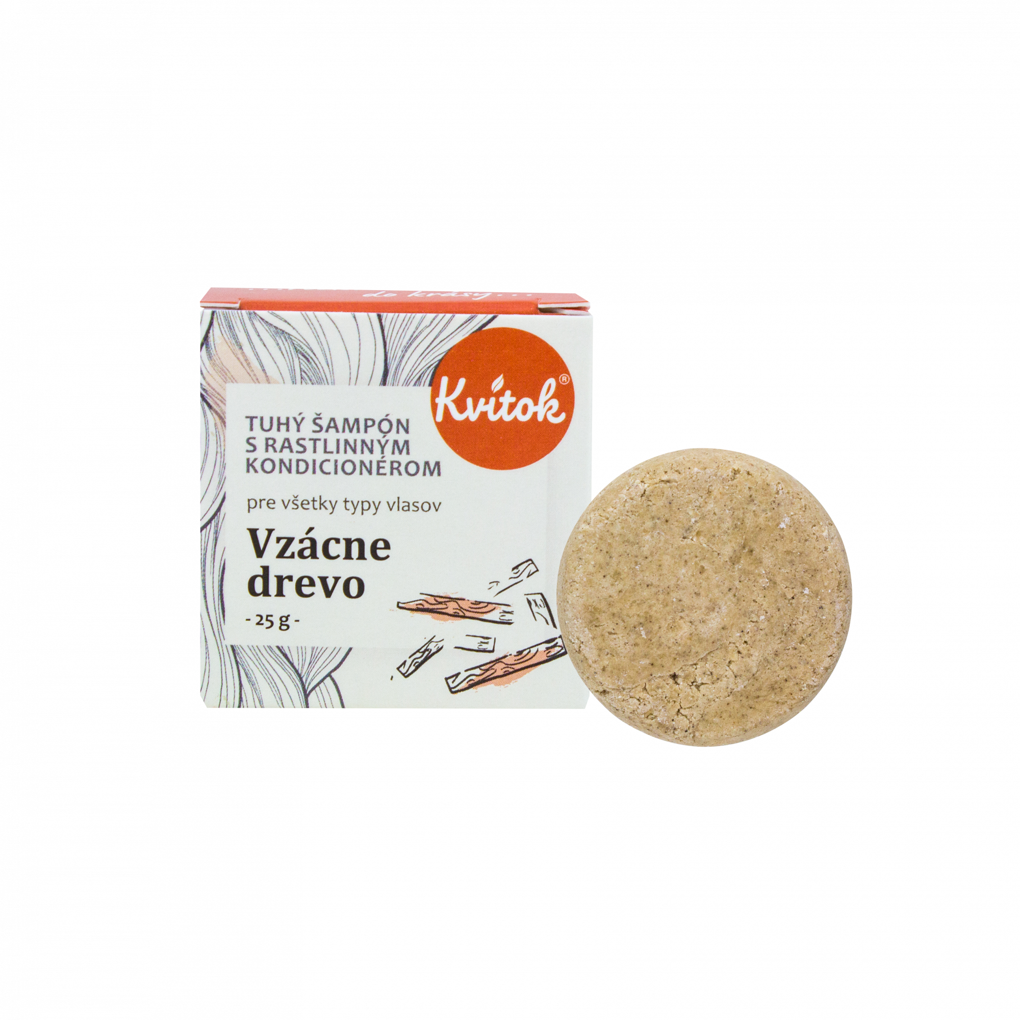 f47757686c03a496856e90f8e5499a5b-Vzacne-drevo-25g Kvitok Tuhý šampon s kondicionérem pro tmavé vlasy Vzácné dřevo - 25 g - krásně pění