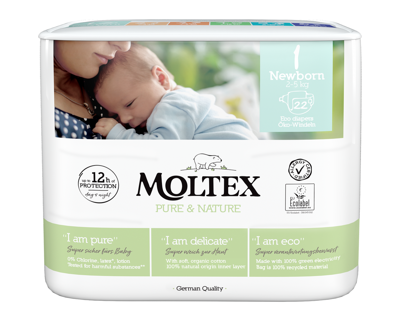 rsz_4018639010037_moltex_pure_nature_newborn Moltex Ekoplenky Pure & Nature - pro novorozence (2-5 kg) (22 ks)