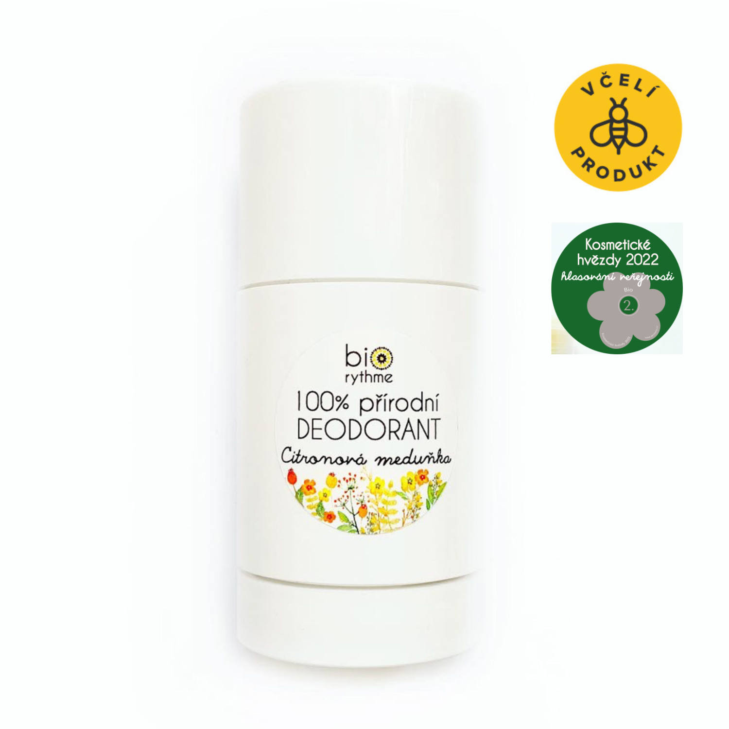 biorythme_Citr_medunka_SODA_80g_ikonky_plaketa Biorythme Tuhý deodorant Citronová meduňka - 80 g - svěží bylinno-citrusová vůně