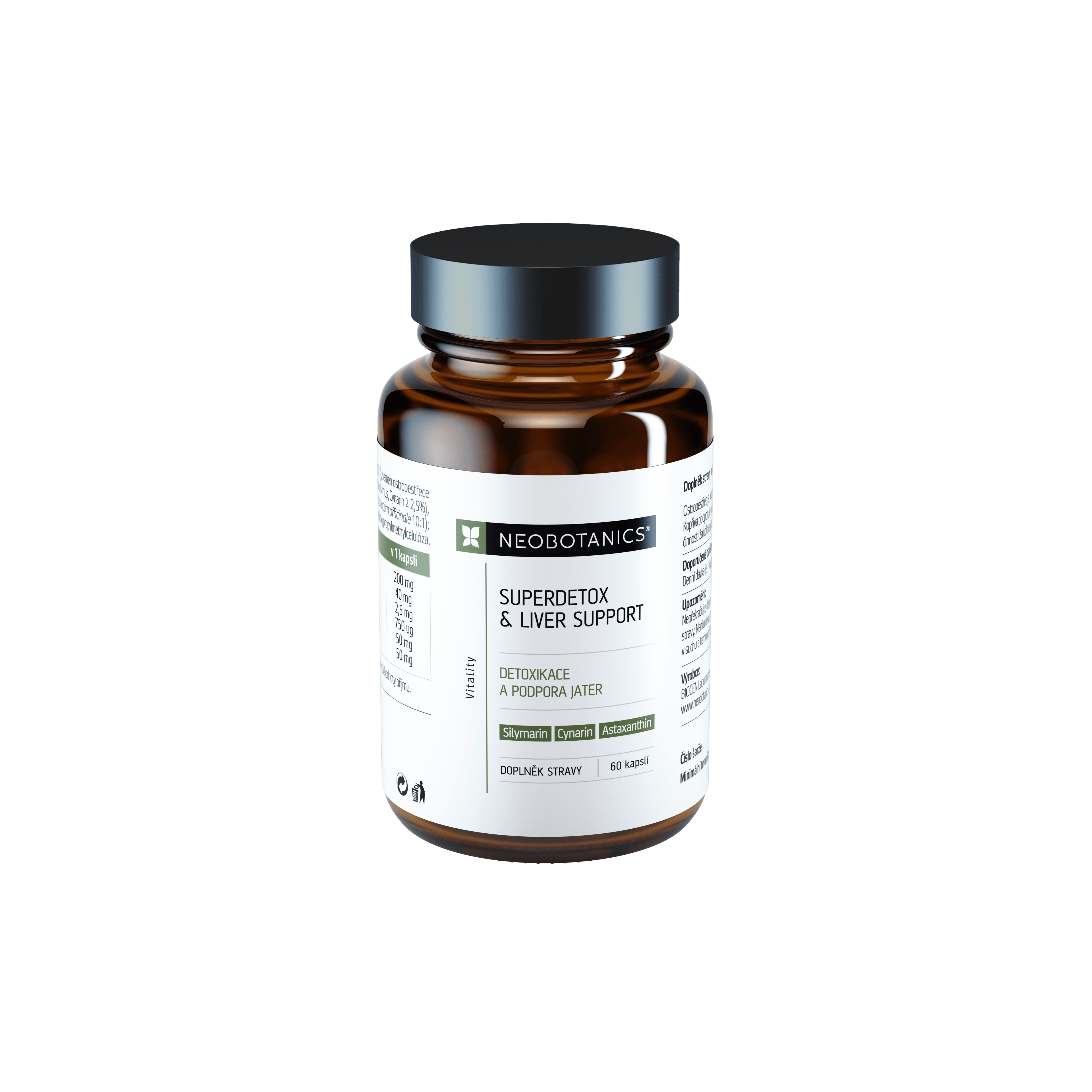 8595196600209_Superdetox__1 Neobotanics Superdetox & Liver Support (60 kapslí) - detoxikace a podpora jater