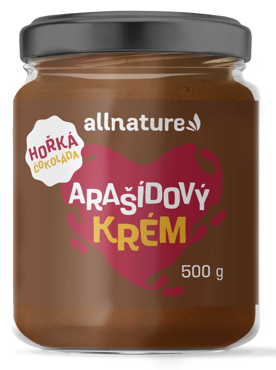 22142_allnature-arasidovy-krem-s-horkou-cokoladou-500-g Allnature Arašídový krém s hořkou čokoládou 500 g