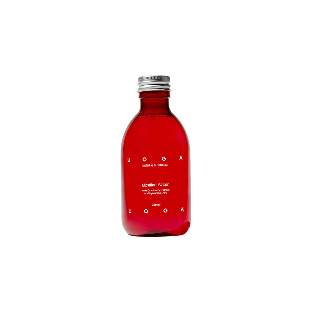 4779040216875_1 Uoga Uoga Přírodní micelární voda s brusinkami a kyselinou hyaluronovou BIO - 250 ml - vhodná i pro citlivou pokožku