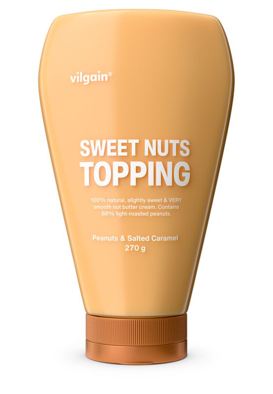d4007a7e-a3ae-4105-9c65-137991c64bc2-2 Vilgain Sweet Nuts Topping – Arašídy se slaným karamelem 270 g