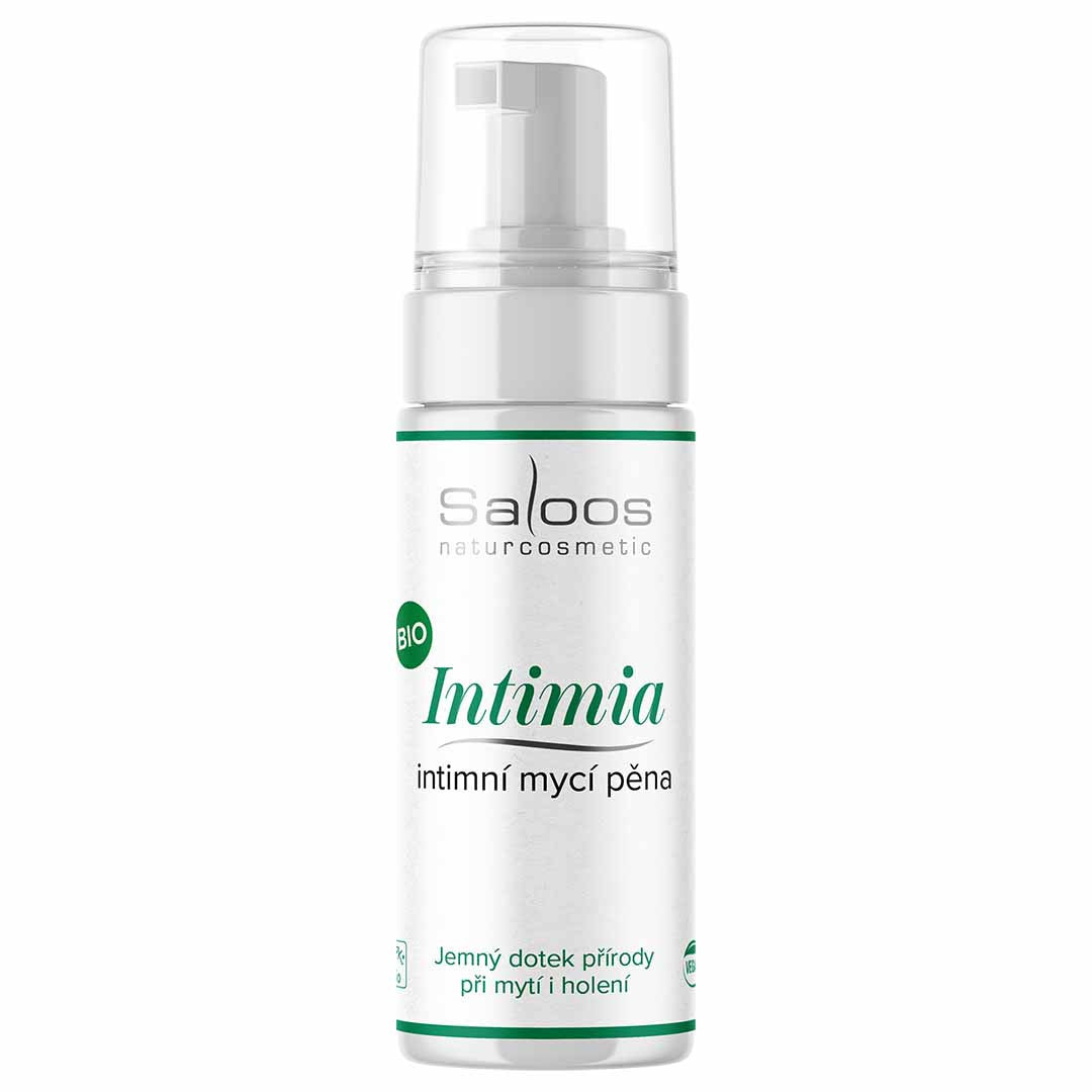 saloos_intimni_hyg_bio_intimia_intimni_myci_pena_150ml Saloos Intimní mycí pěna Intimia BIO (150 ml) - péče s přírodními antimikrobiálními účinky