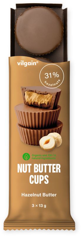 1442d495-0aea-4000-975f-7fddcf608c60-2 Vilgain Nut Butter Cups BIO – lískooříškové máslo 39 g (3 x 13 g)