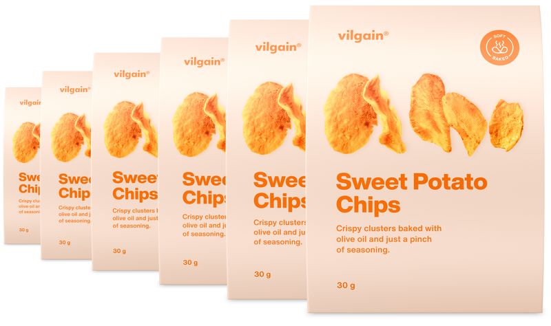 4ac9f06f-1ce8-4615-b9ba-2e155ab5e1e7 Vilgain Batátové chipsy – 6× 30 g