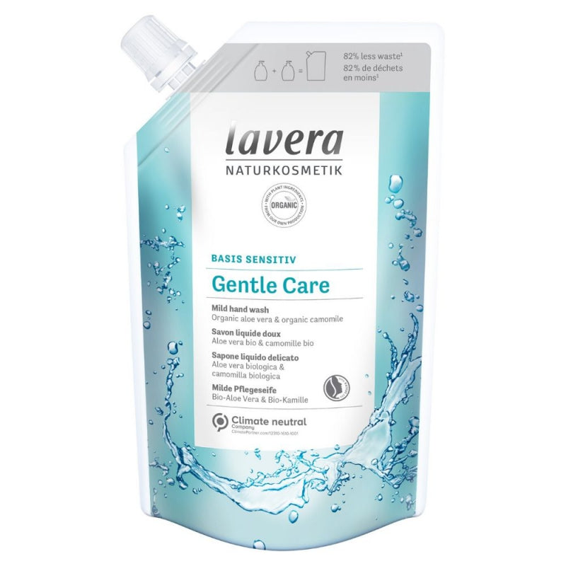 LaveraBasisSensitive_tekutemydlonaruce_refill_500ml Lavera Basis Sensitive Jemné tekuté mýdlo na ruce - 500 ml - náhradní náplň - pro suchou a citlivou pokožku