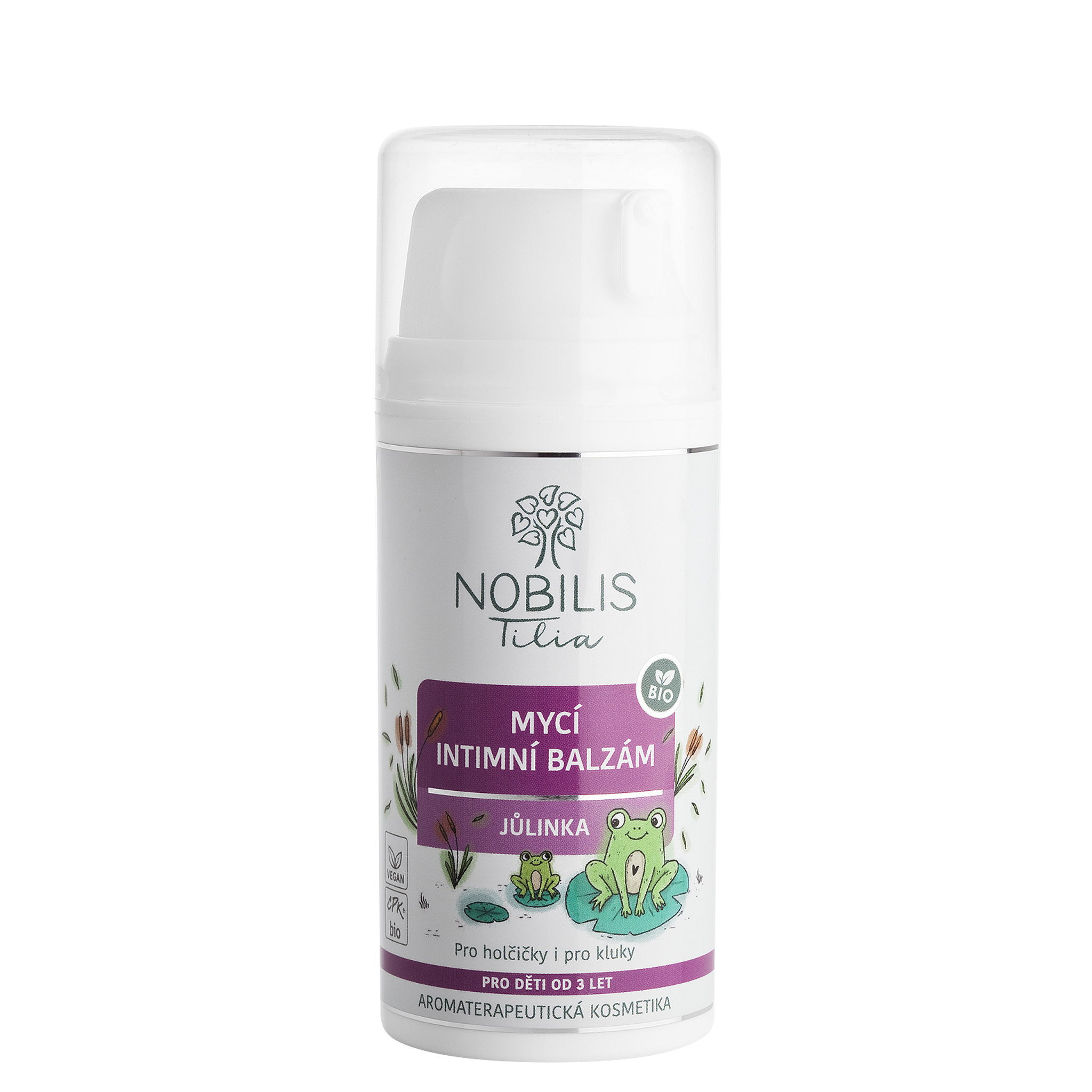 N0816M_MyciintimnibalzamJulinka100ml_8595100290670 Nobilis Tilia Dětský mycí intimní balzám Jůlinka BIO (100 ml)