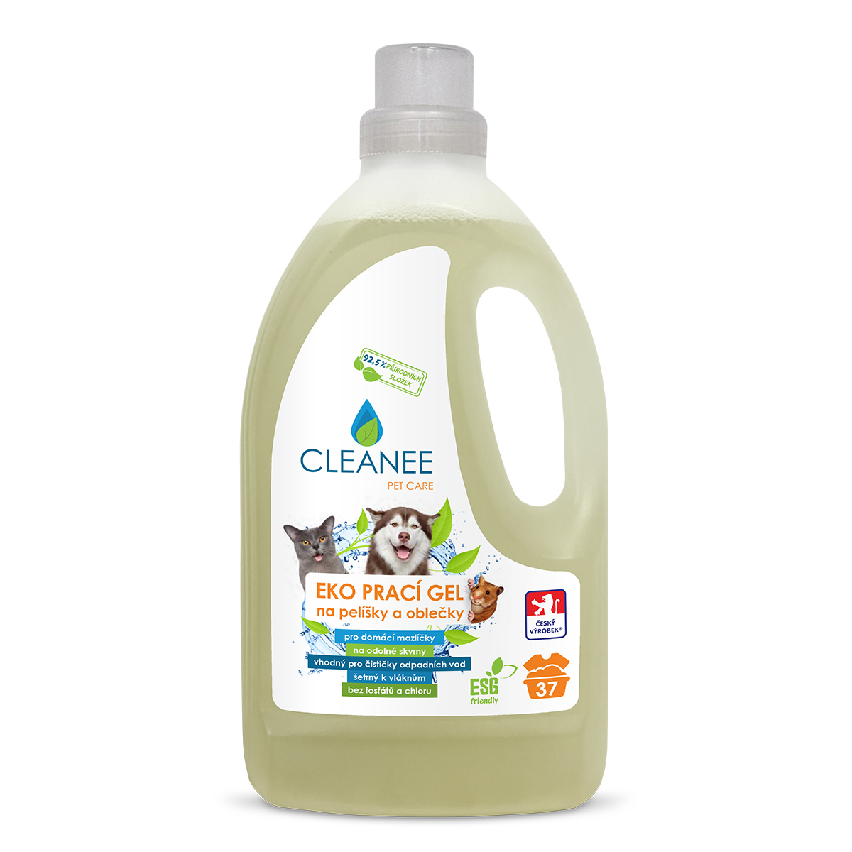 cleanee-pet-care-eko-praci-gel-na-pelisky-a-oblecky-pro-domaci-mazlicky-1-5l CLEANEE PET CARE EKO Prací gel na pelíšky a oblečky pro domácí mazlíčky 1,5l