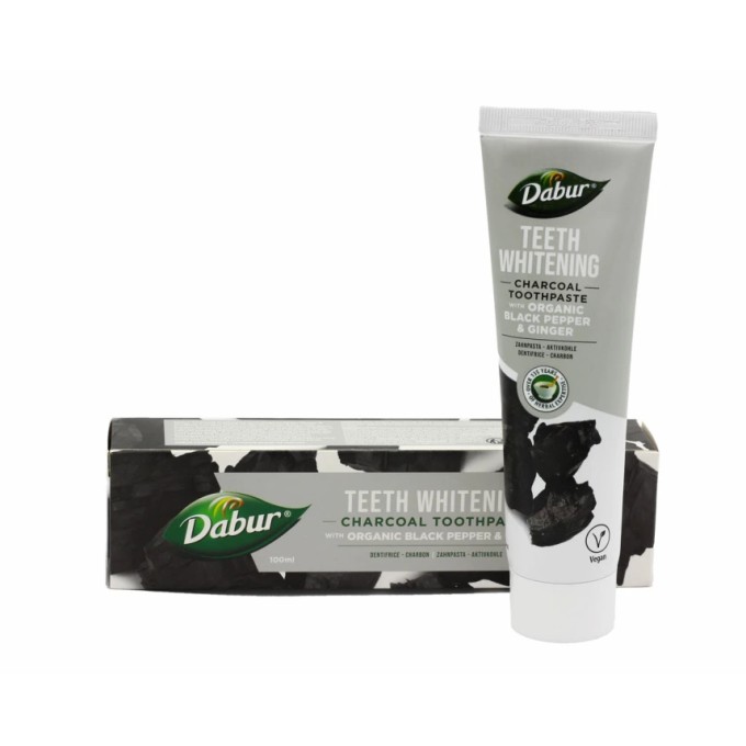dabur-zubni-pasta-belici-s-aktivnim-uhlim-peprem-a-zazvorem-100-ml Dabur bělicí s Aktivním uhlím pepřem a zázvorem 100 ml