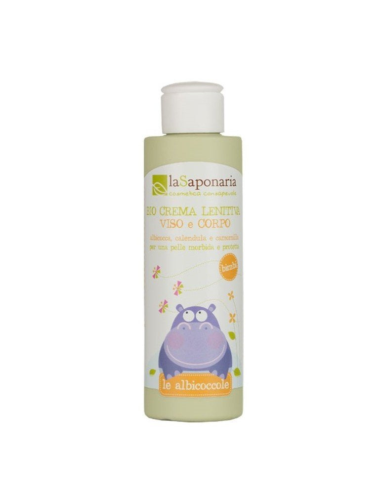 140883b2bafe605eca3a6a5165decde7-bio-crema-lenitiva-viso-e-corpo-2 laSaponaria Zklidňující dětský krém na obličej a tělo BIO (150 ml)