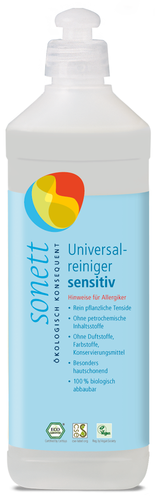 7d7af5c4ce12adb83da1783913f68e99-universalreiniger-sensitiv-0-5l-de Sonett Univerzální čistič Sensitive (500 ml) - i pro nejcitlivější a alergickou pokožku