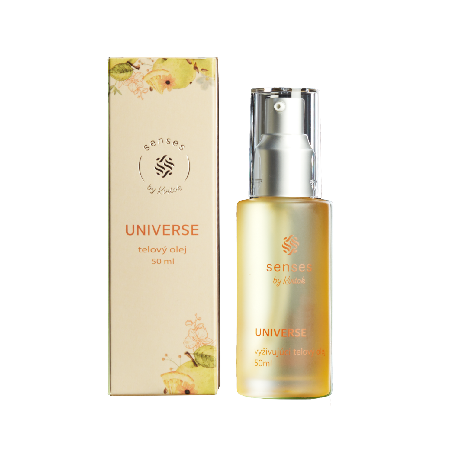 Kvitok_Senses_telovy_olej_Universe_komplet Kvitok Senses Vyživující tělový olej Universe (50 ml) - svěží unisex vůně