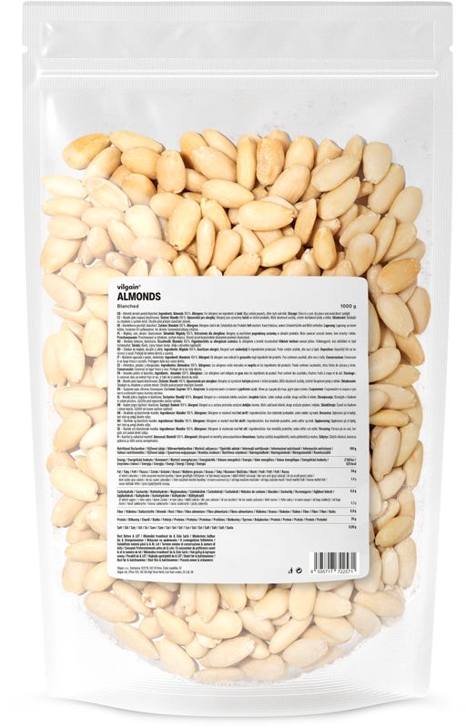 aa062693-696c-4175-90ef-8c76c8752ee6 Vilgain Mandle natural blanšírované – 1 000 g
