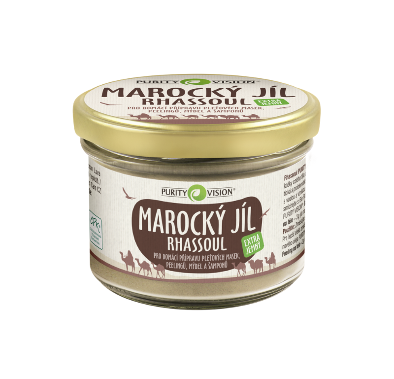 095feba57f05cd497718bf78a3249b9a-maslofinalni Purity Vision Rhassoul - marocký jíl - 200 g - šampon, peeling nebo maska