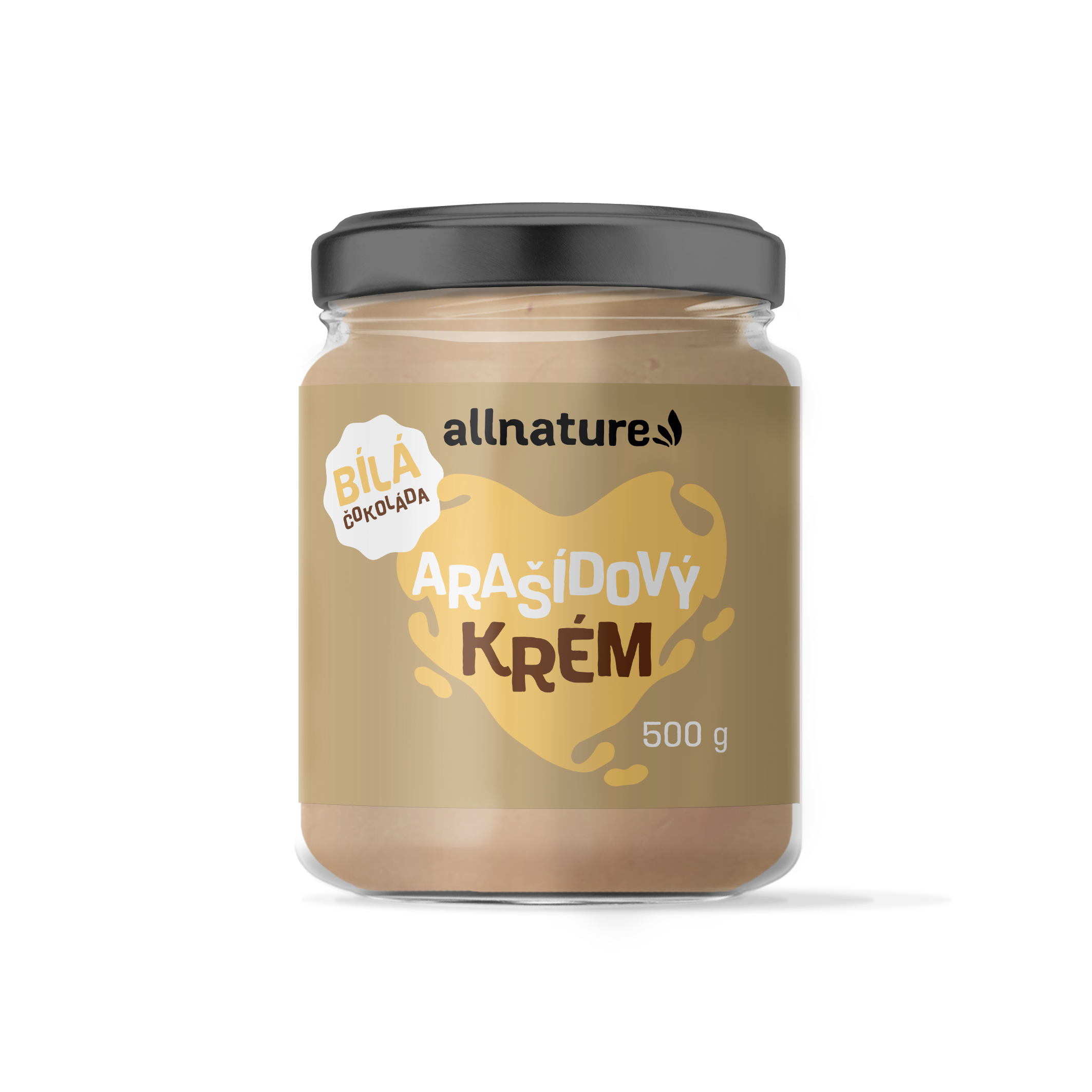 22271_allnature-arasidovy-krem-s-bilou-cokoladou-500-g Allnature Arašídový krém s bílou čokoládou 500 g