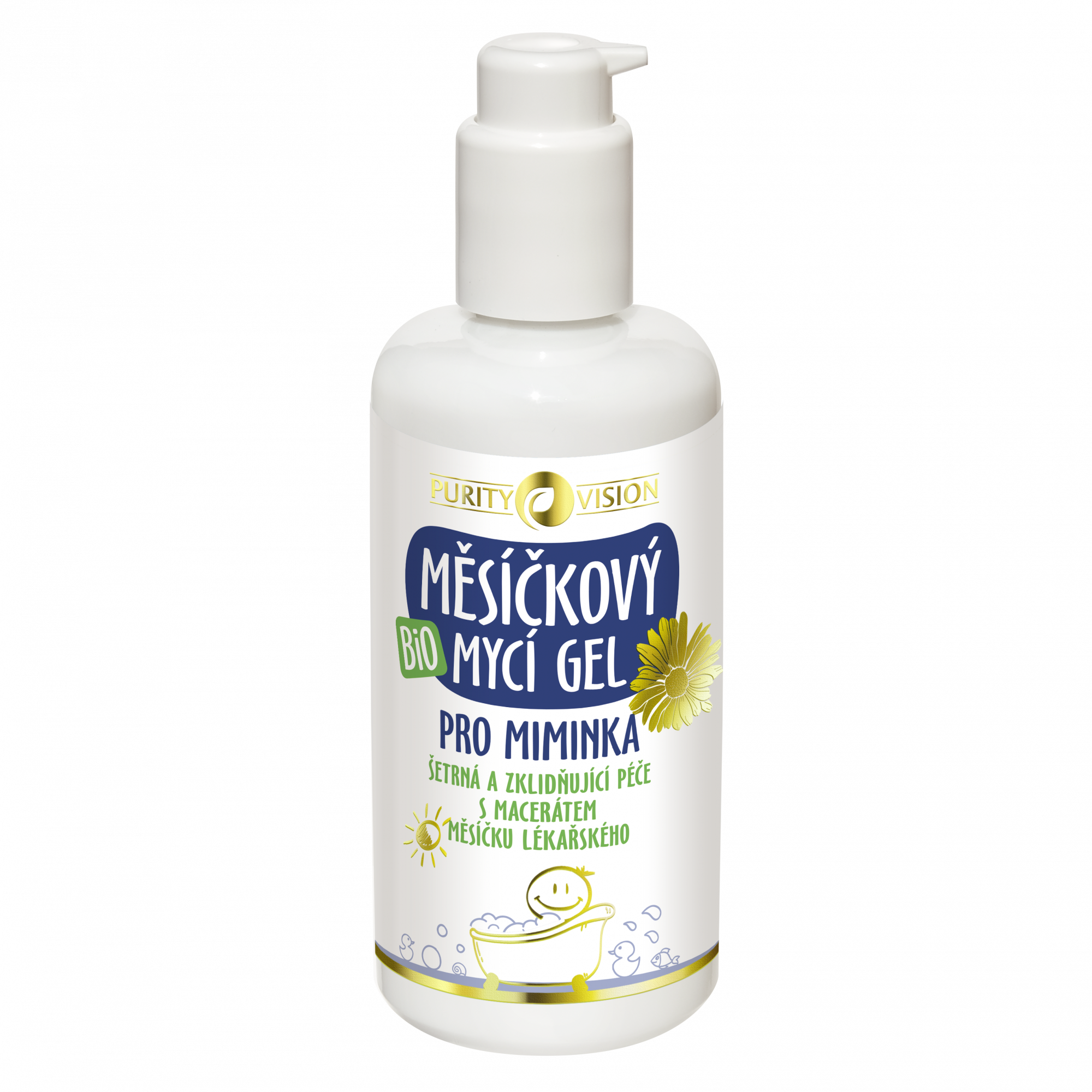 261b329283e36958fee4eb7726f72e68-Purity-Vision-Mesickovy-myci-gel-pro-miminka-produkt-foto Purity Vision Měsíčkový mycí gel pro miminka BIO (200 ml) - vhodný i pro citlivou pleť